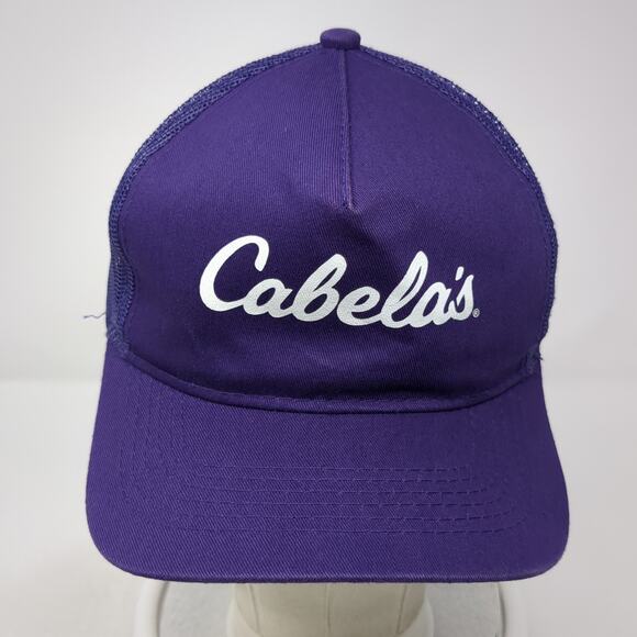 Cabela's Snapback Mesh Back Trucker Hat Purple One Size Bass Pro Shops - Picture 2 of 10